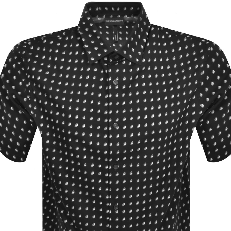 Emporio Armani Logo Short Sleeve Shirt Black | Mainline